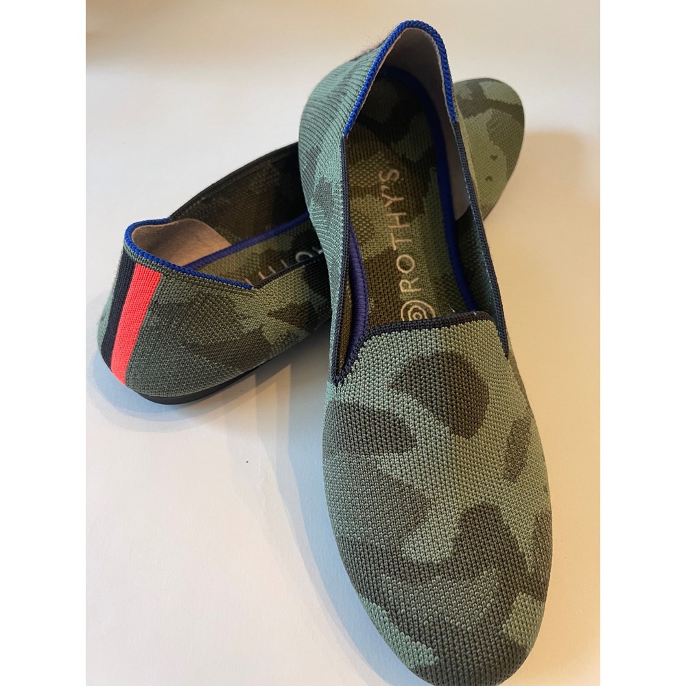 Sperry Women’s Olive Green Camouflage Knit Slip-On Flats